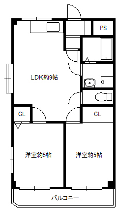 水尾ちとせハイツ間取り図