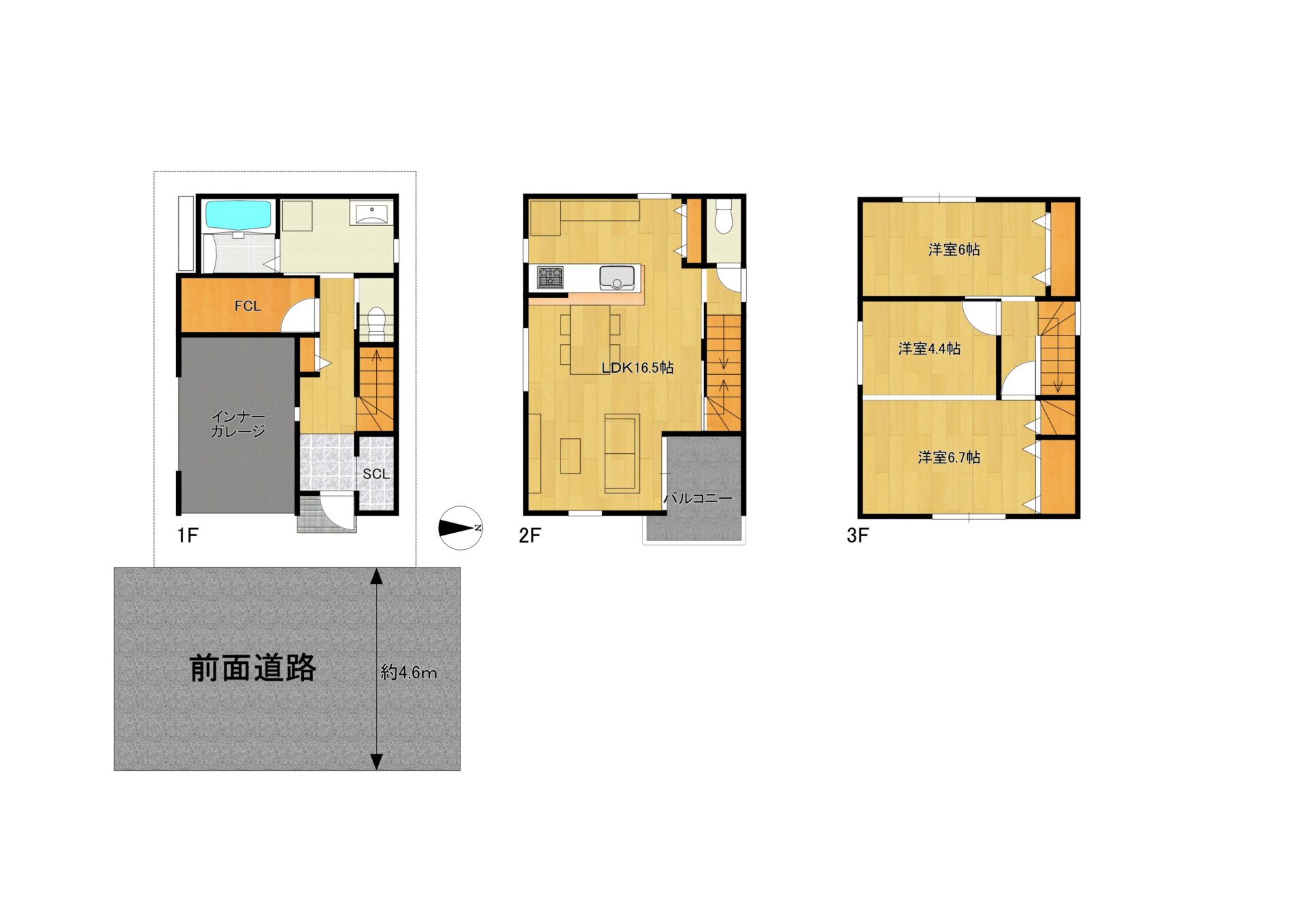茨木市新堂2丁目　分譲住宅間取り図